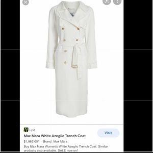 Max Mara azegli linen trench NWT